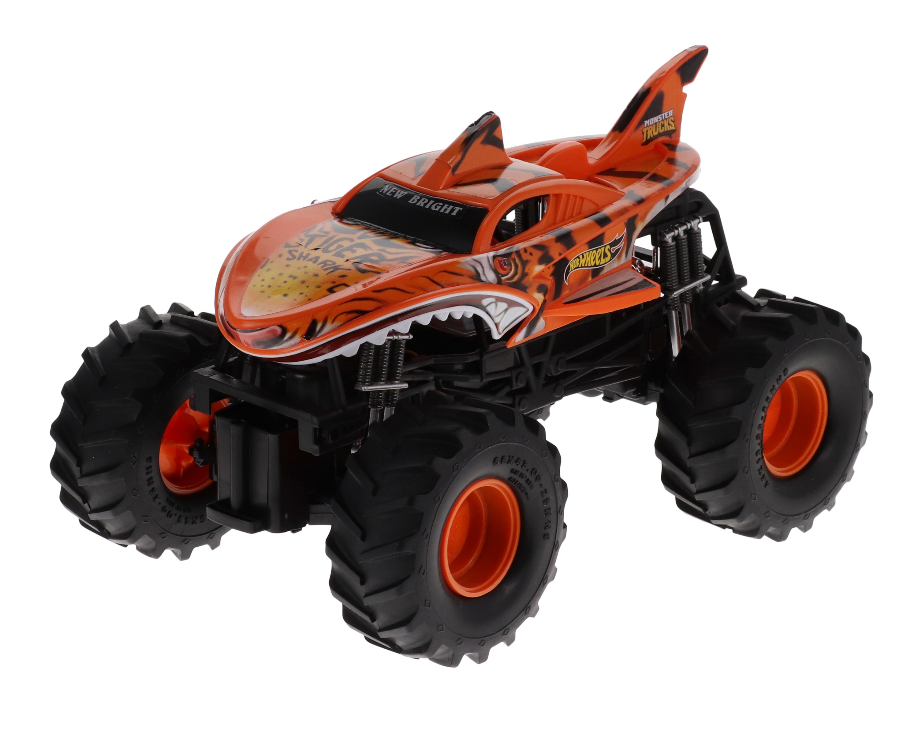 New Bright 1:14 Scale Radio Controlled Hot Wheels Tiger Shark Monster Truck  2.4GHz USB